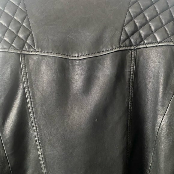 All Saints Cargo Distressed Leather Biker Jacket - Picture 12 of 16